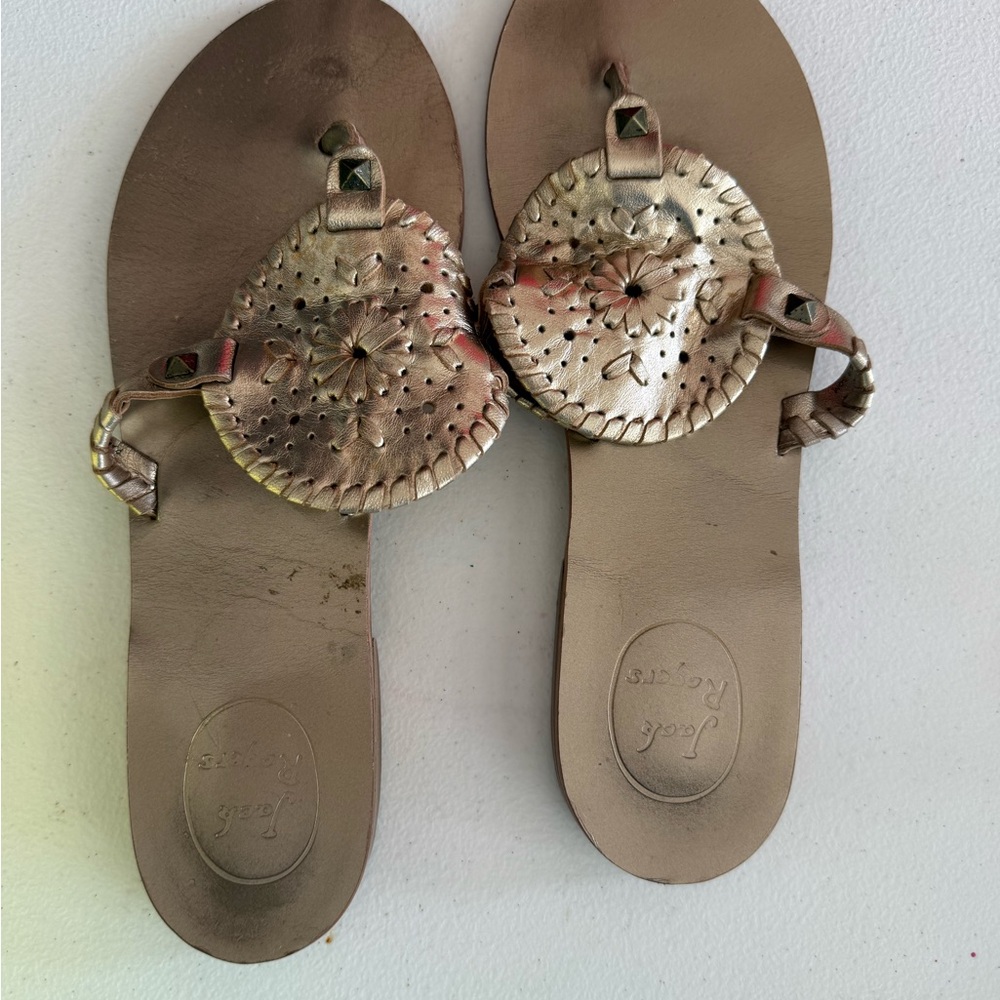 Jack Rogers Metallic Gold Sandals